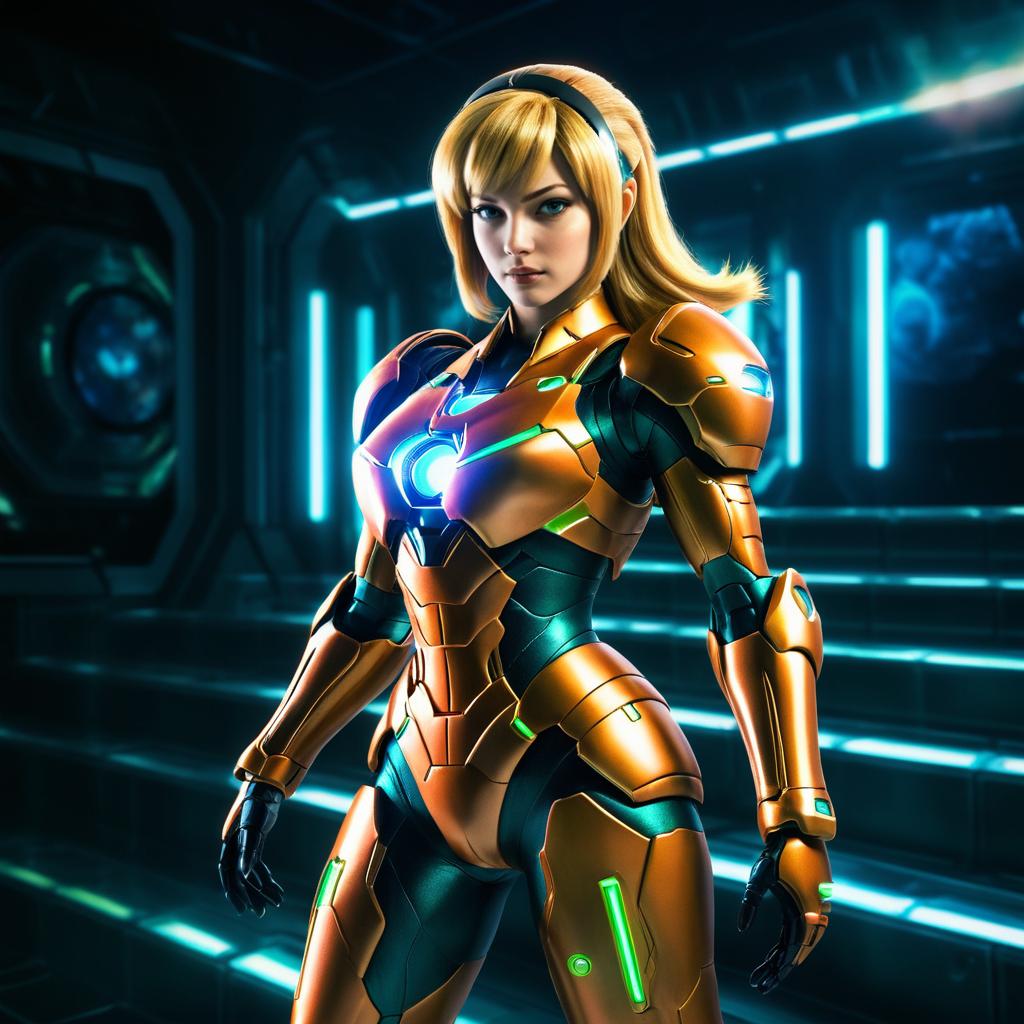 Photorealistic Samus Aran on iPhone