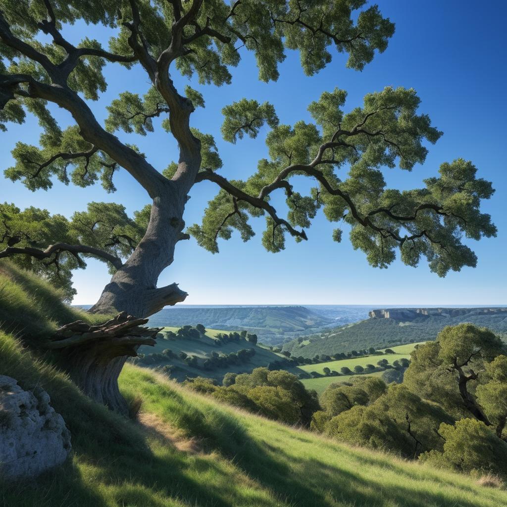 Ancient Oak with Glowing Orbs