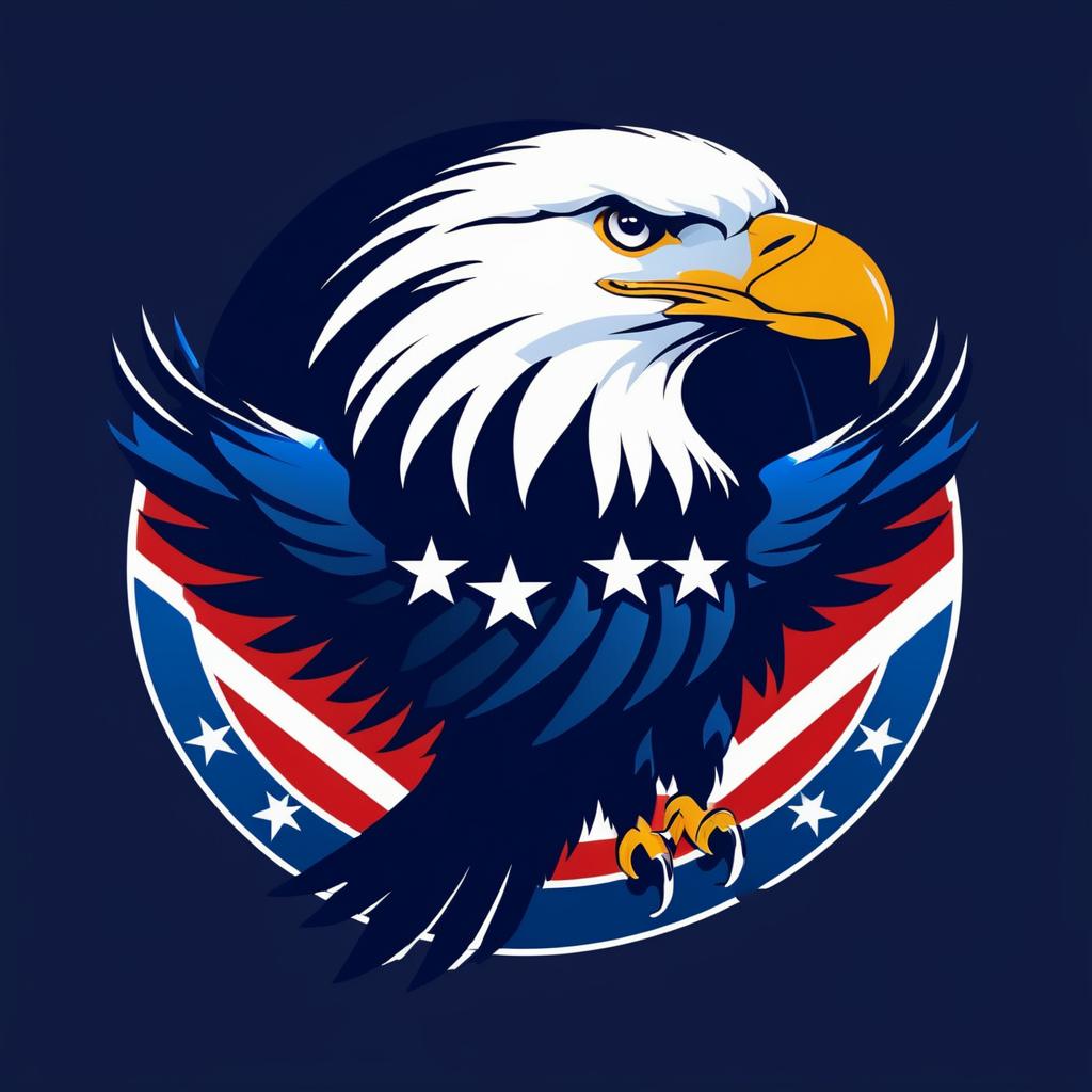 Bold Bald Eagle Logo Emblem Design