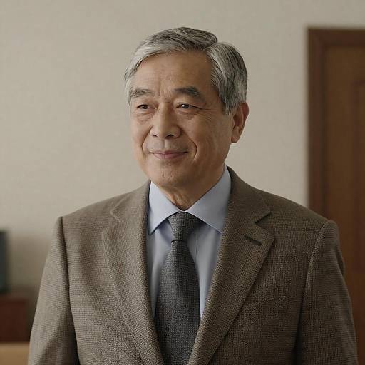 Portrait of Middle-Aged Man in Checkered Suit