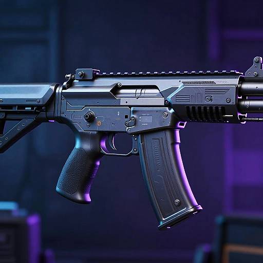 Photorealistic Futuristic Uzi Profile