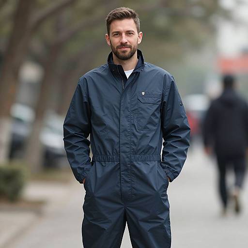 Boy Wearing Waterproof Trousers Outdoors