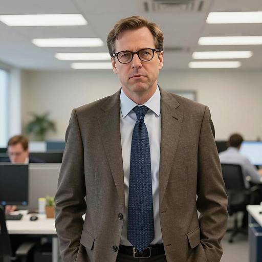 Serious Businessman in Office