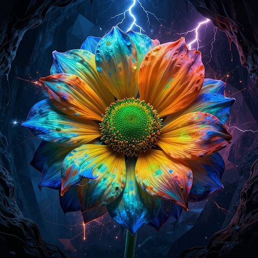 Ultra-High Resolution Abstract Floral Art