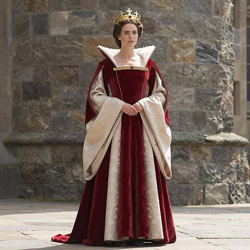 Medieval Queen in Regal Costume
