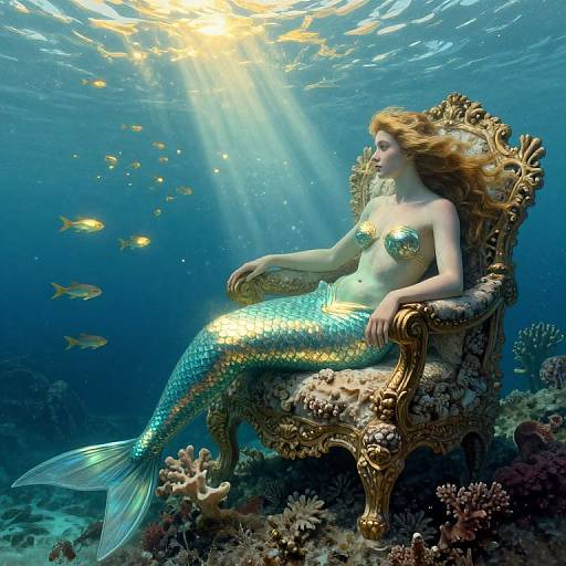 Enchanting Underwater Mermaid Tableau