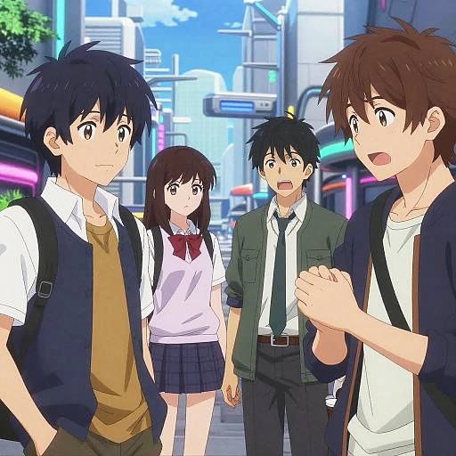 Futuristic Anime Visual Novel Scene