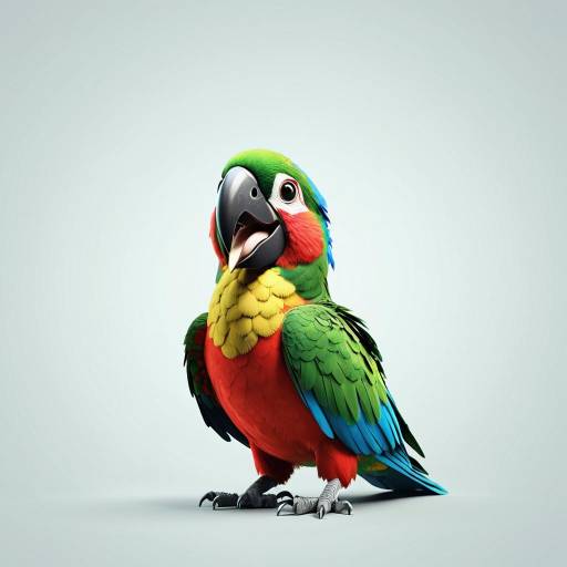 3D Animated Kawaii Talking Parrot