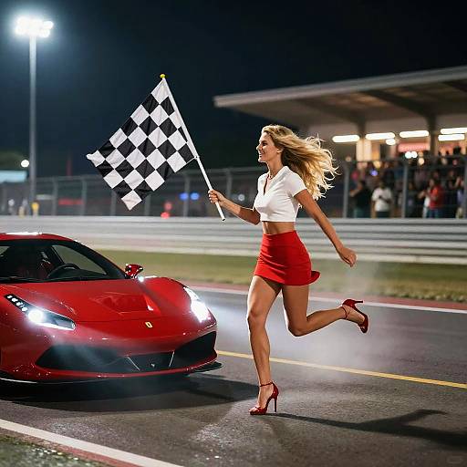 Dynamic Night Racing Scene