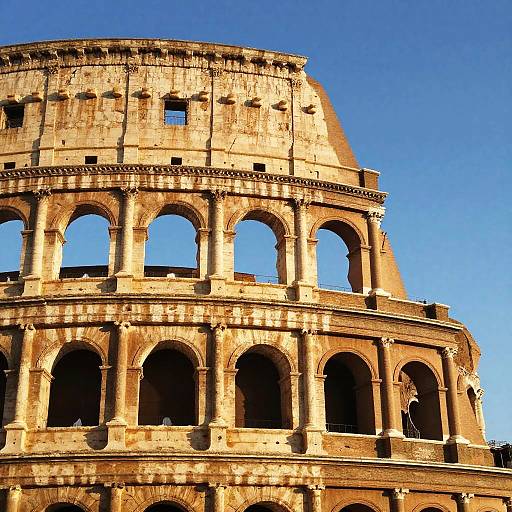 Sunset Glow on Roman Colosseum