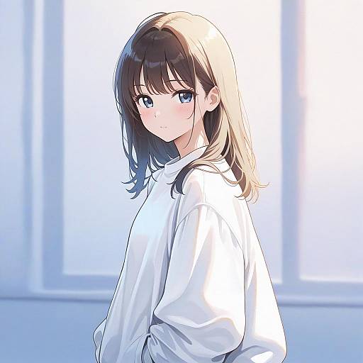 Dreamy Watercolor Portrait of Girl