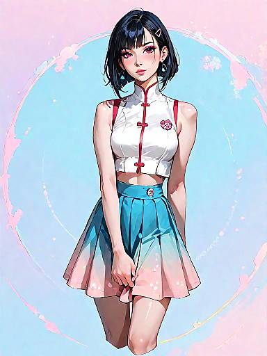 Stylish Young Woman in Modern Urban Outfit