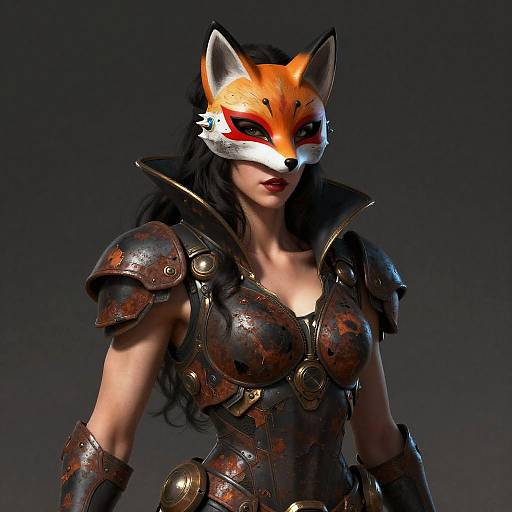 Dramatic Vampire in Fluffy Armor Illustration