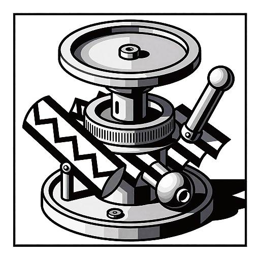 Surreal Mechanical Contraption in Escher Style