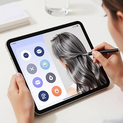 Futuristic Grey Hair Color App