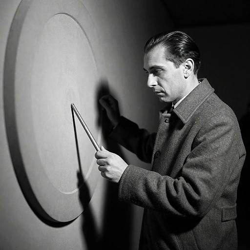 Dramatic Black-and-White Portrait