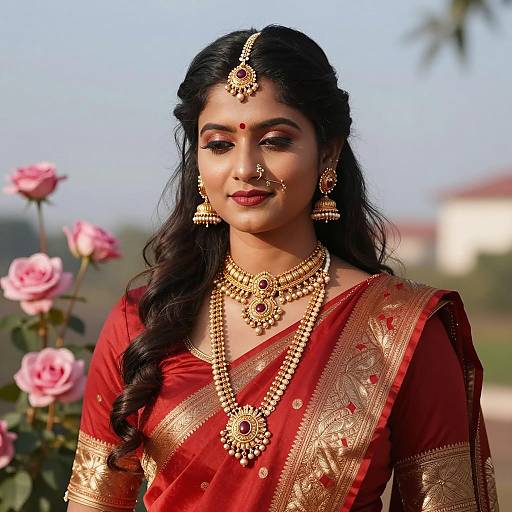 Stunning Indian Bride Portrait in Saree