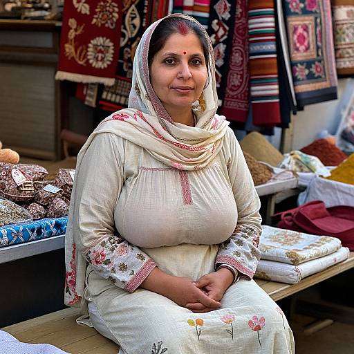 Kashmiri Woman in Traditional Pheran