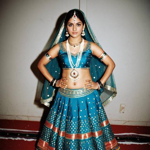 Elegant Garba Dance Costume Display