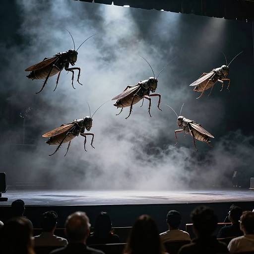 Mechanical Crickets on Smoky Stage
