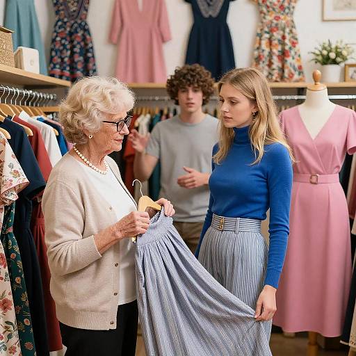 Charming Vintage Clothing Store Scene