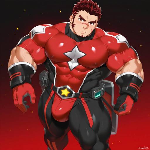 Illustration of Akashi (live a hero), live a hero in the style of Sendo (sendrawz)