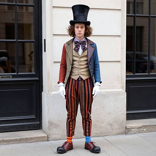 Original Mad Hatter Costume on Sidewalk