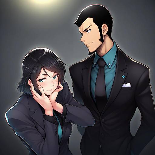 Illustration of Arsene lupin iii, lupin iii in the style of Kagami uekusa