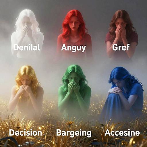 Surreal Gradient Landscape of Grief