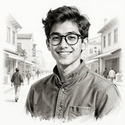 Realistic Digital Portrait of Young Man