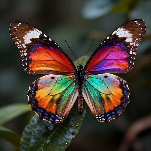 Colorful Butterfly Macro Cinematic Shot