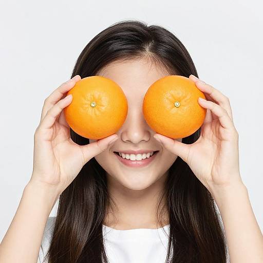 Young Girl with Orange Eyes