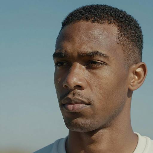 Serious Young Black Man Portrait