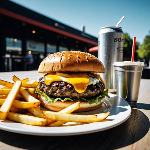 Photorealistic Gourmet Burger Photography