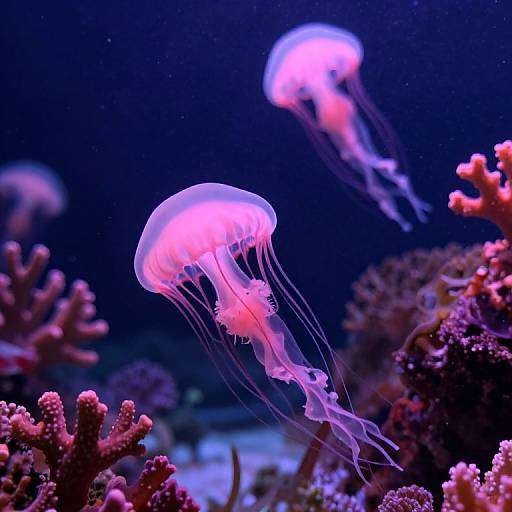Luminous Underwater Jellyfish Realm