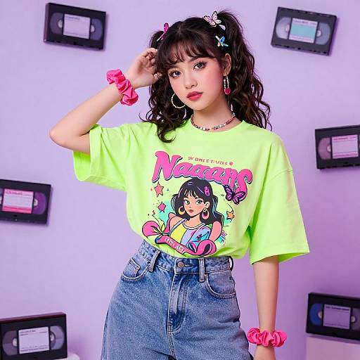 90s Girl Aesthetic Neon Vibes