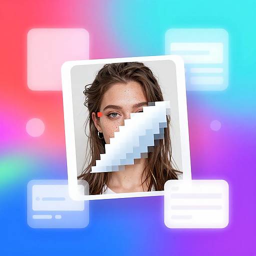 Futuristic Digital Sticker Removal