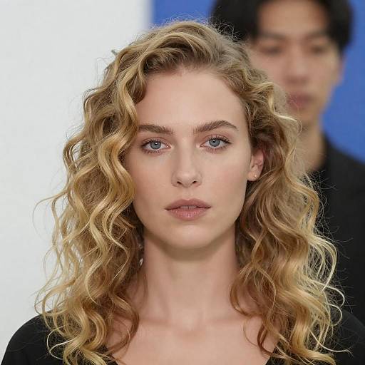 Portrait of a Woman with Curly Hair