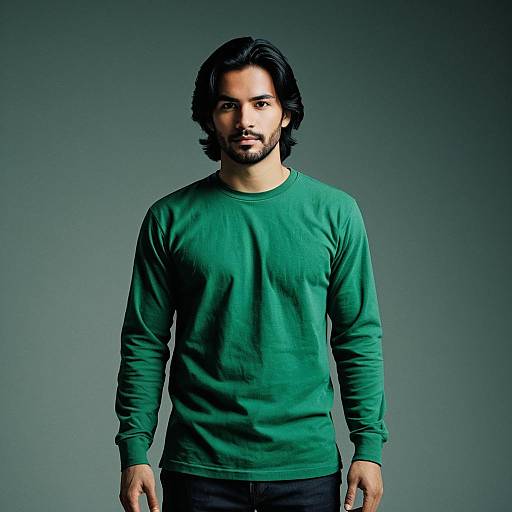 Realistic Male Character Portrait with Facial Hair