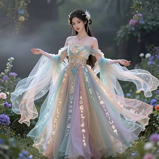 Ethereal Fantasy Princess Dress Design