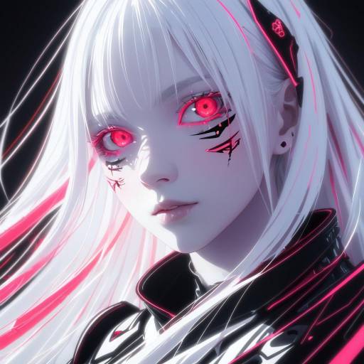 Futuristic Anime Portrait of a Young Woman