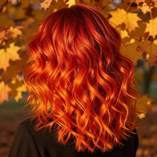 Fiery Red-Orange Ombre Curls