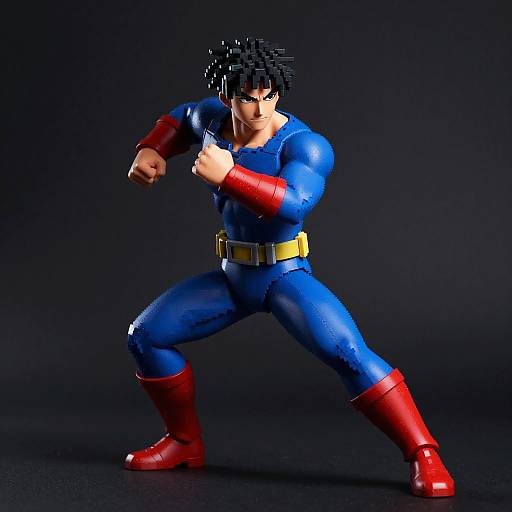 Pixel-Art Anime Superhero Photo