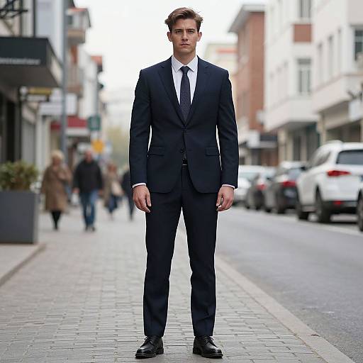 Stylish Tall Man in Suit
