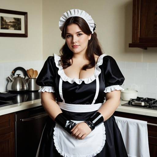 Classic Plus Size Maid Portrait
