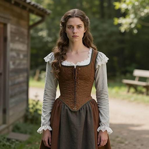 Young Woman in Early American Costume