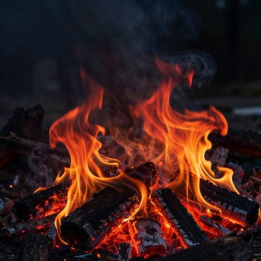 Abstract Dark Fire with Smoldering Embers