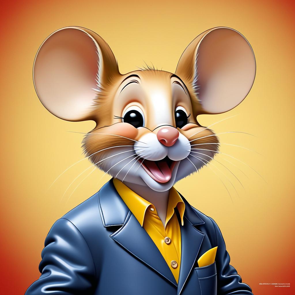 Humorous Jerry Mouse in McManus Style