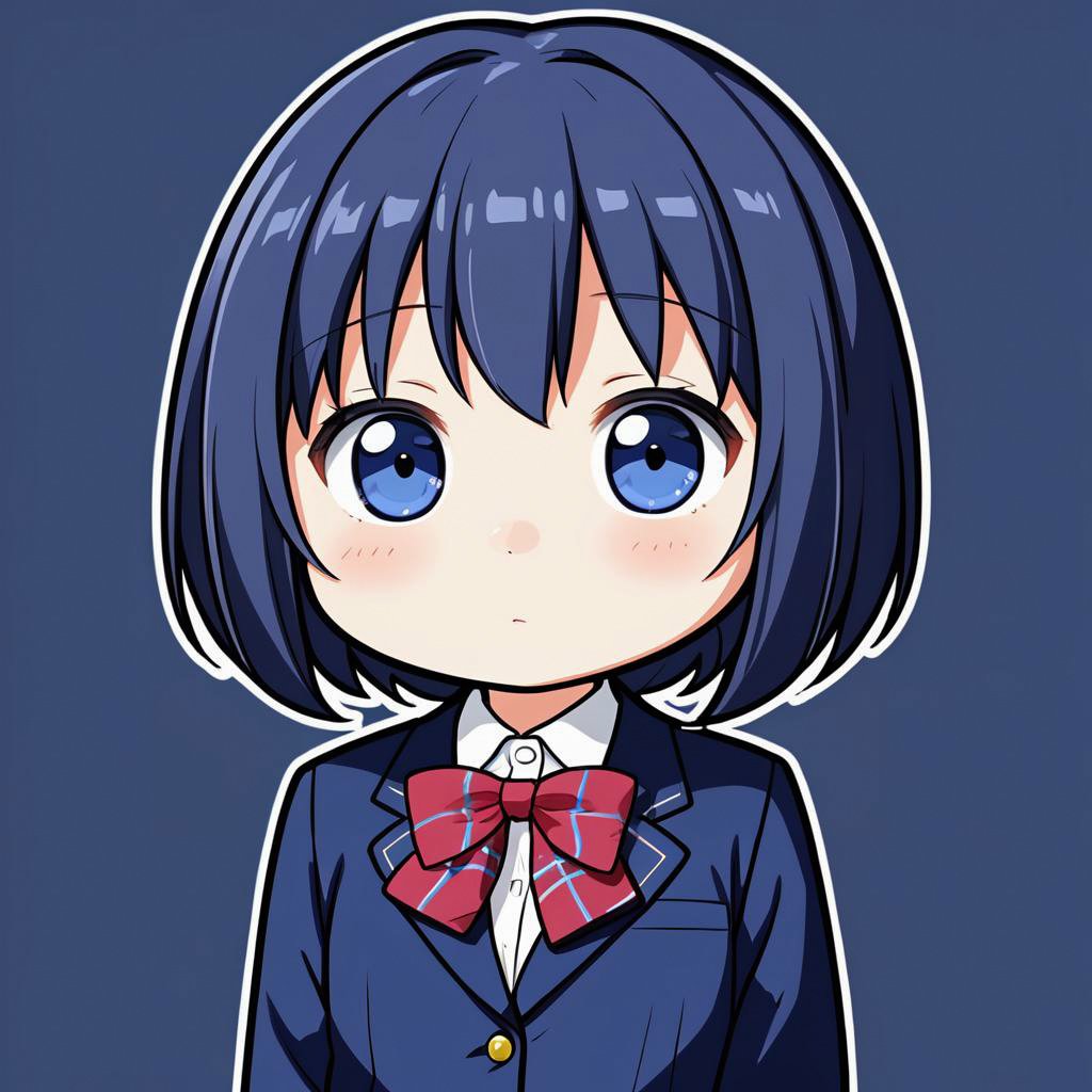 Chibi Stylish Freshman in School Uniform