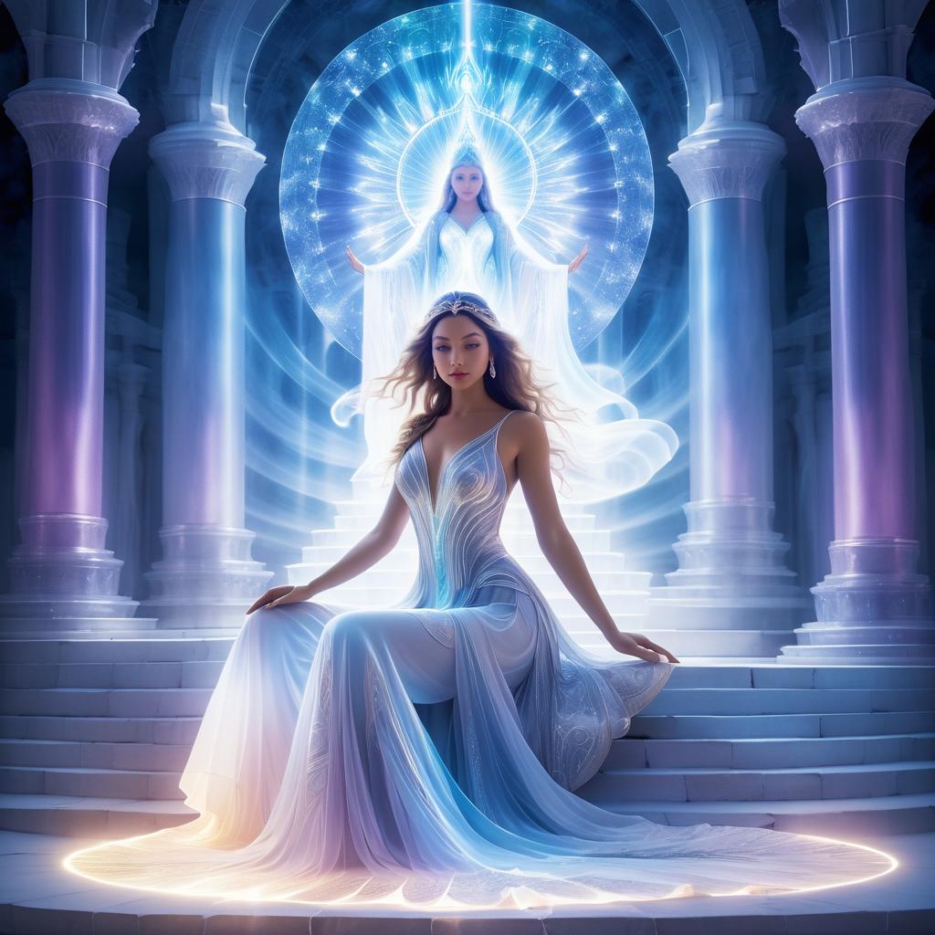 Radiant Goddess in a Sacred Temple